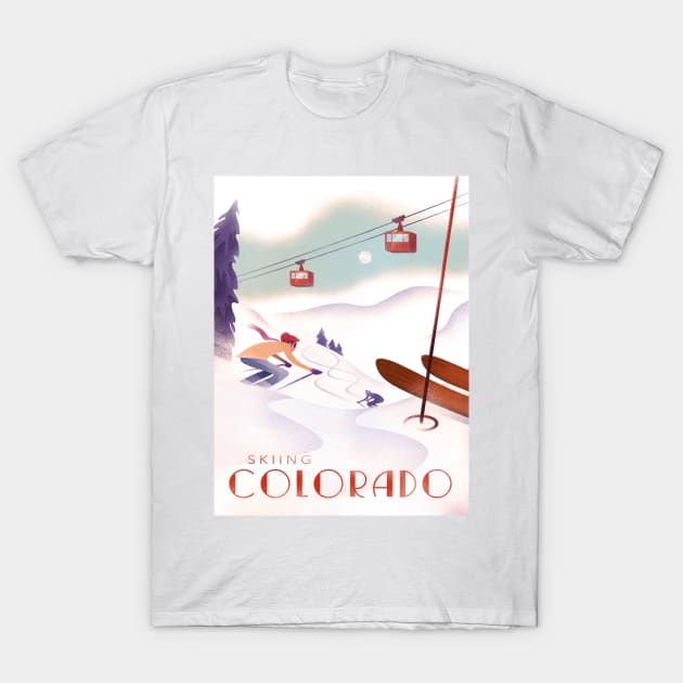 Colorado Skiing T-Shirt by WickIllustration